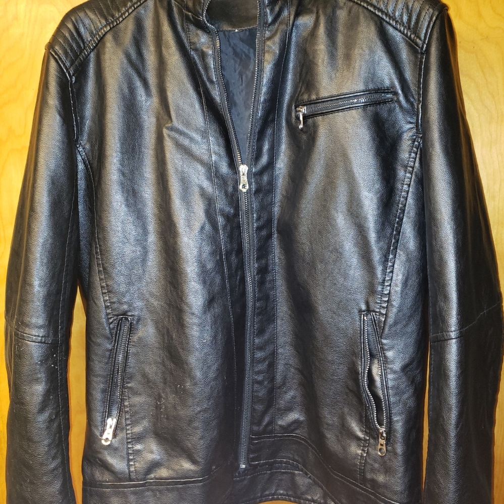Men's Faux leather moto jacket